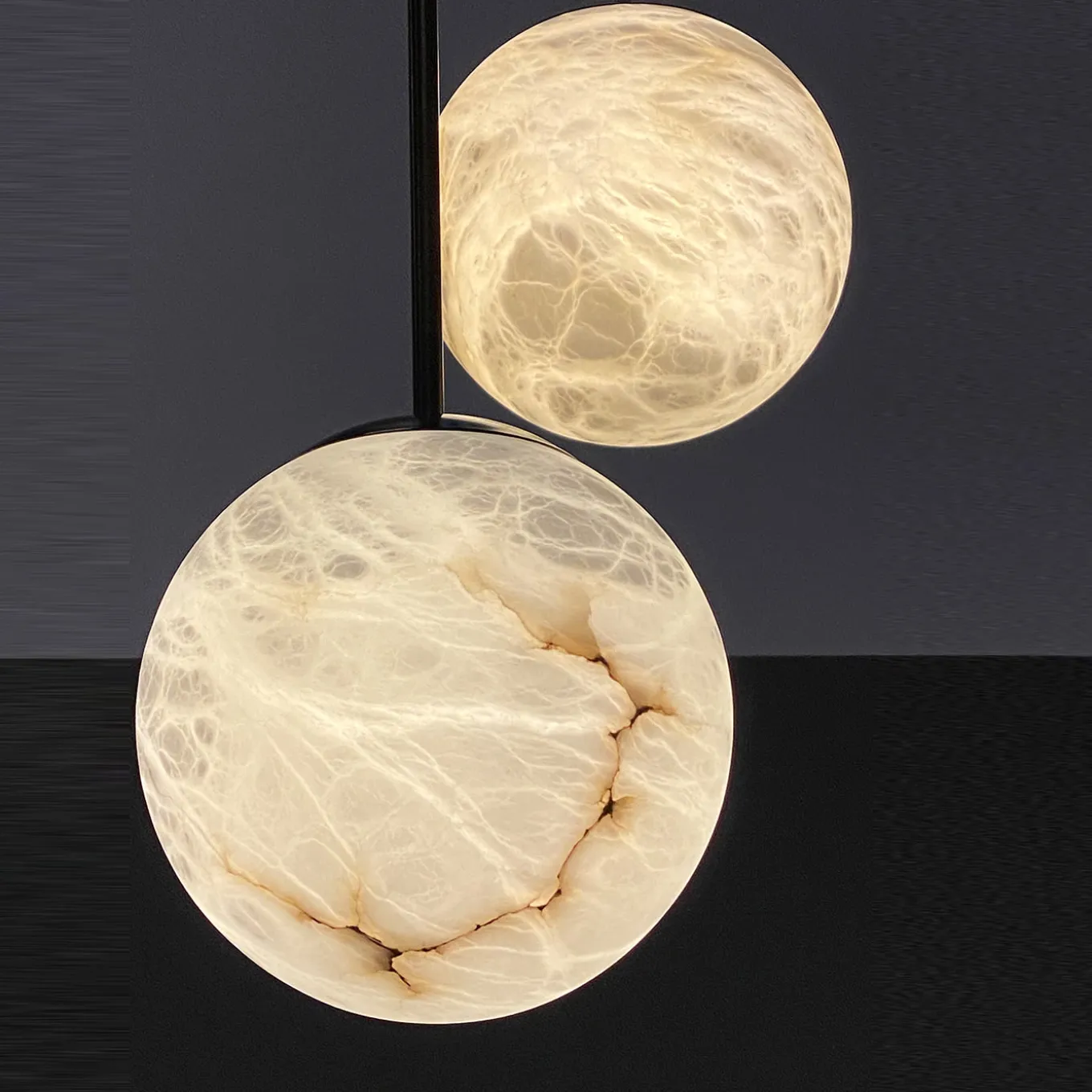 Set di 3 ciondoli "Maxi Luna di Alabastro