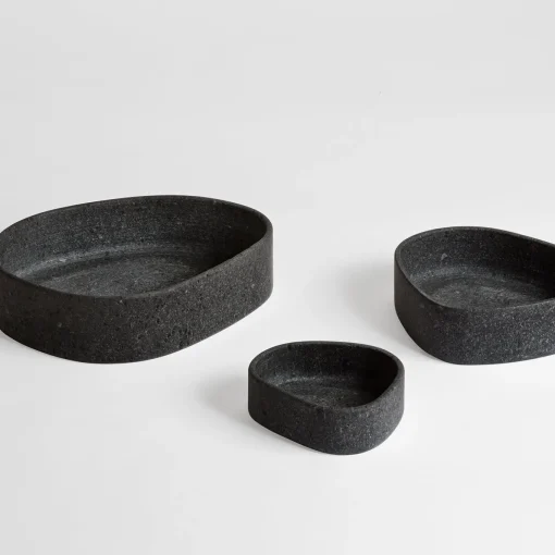 Set di 3 ciotole Egadi Black di Fabio Fazio