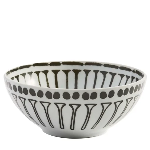 Set di 2 ciotole Grafismi in bianco e nero #4