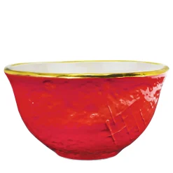 Set di 6 ciotole Preta Oro Rosso 14 cm