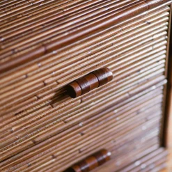 Set Di 2 Comodini a 2 Cassetti In Bambù