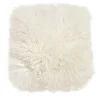 Set di 2 copricuscini pelle Tibet bianco