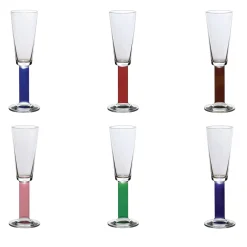 Set di 6 Flute di Champagne in Cristallo Milano