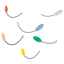 Set di 6 Ganci in Ceramica Policroma e Metallo Divertissement