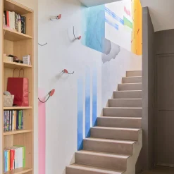 Set di 6 Ganci in Ceramica Policroma e Metallo Divertissement