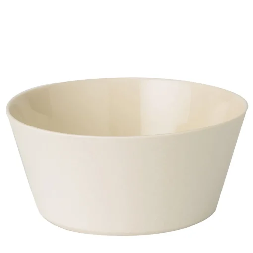 Set di 6 grandi ciotole in ceramica bianca opaca