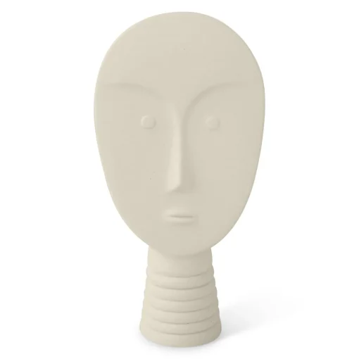 Set di 4 maschere decorative bianche e grigie