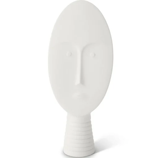 Set di 4 maschere decorative bianche e grigie