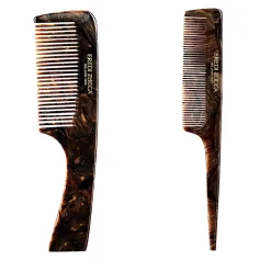 Set di 2 pettinini per capelli con coda e impugnatura