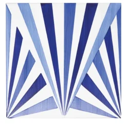 Set di 25 piastrelle Bauhaus blu tipo 11