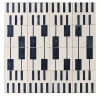Set di 44 piastrelle bianche e blu Alfabeto di Margherita Rui