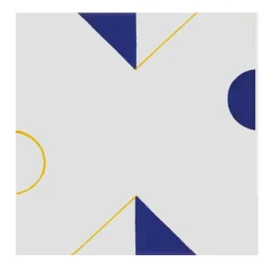 Set di 25 piastrelle triangolari blu complementari