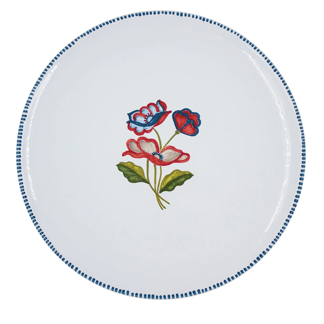 Set di 4 piatti da cena in ceramica Gioia Blu