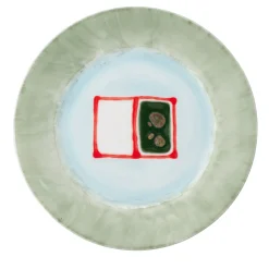 Set di 4 piatti da pane con bordo in giada