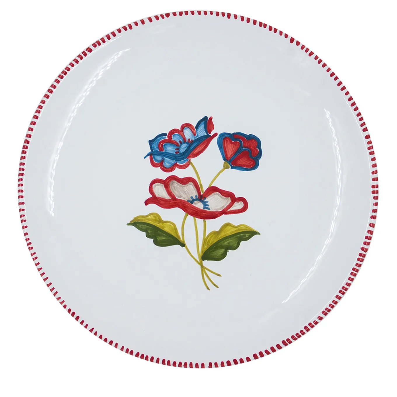 Set di 4 piatti da pane in ceramica rossa Gioia
