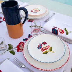 Set di 4 piatti da pane in ceramica rossa Gioia