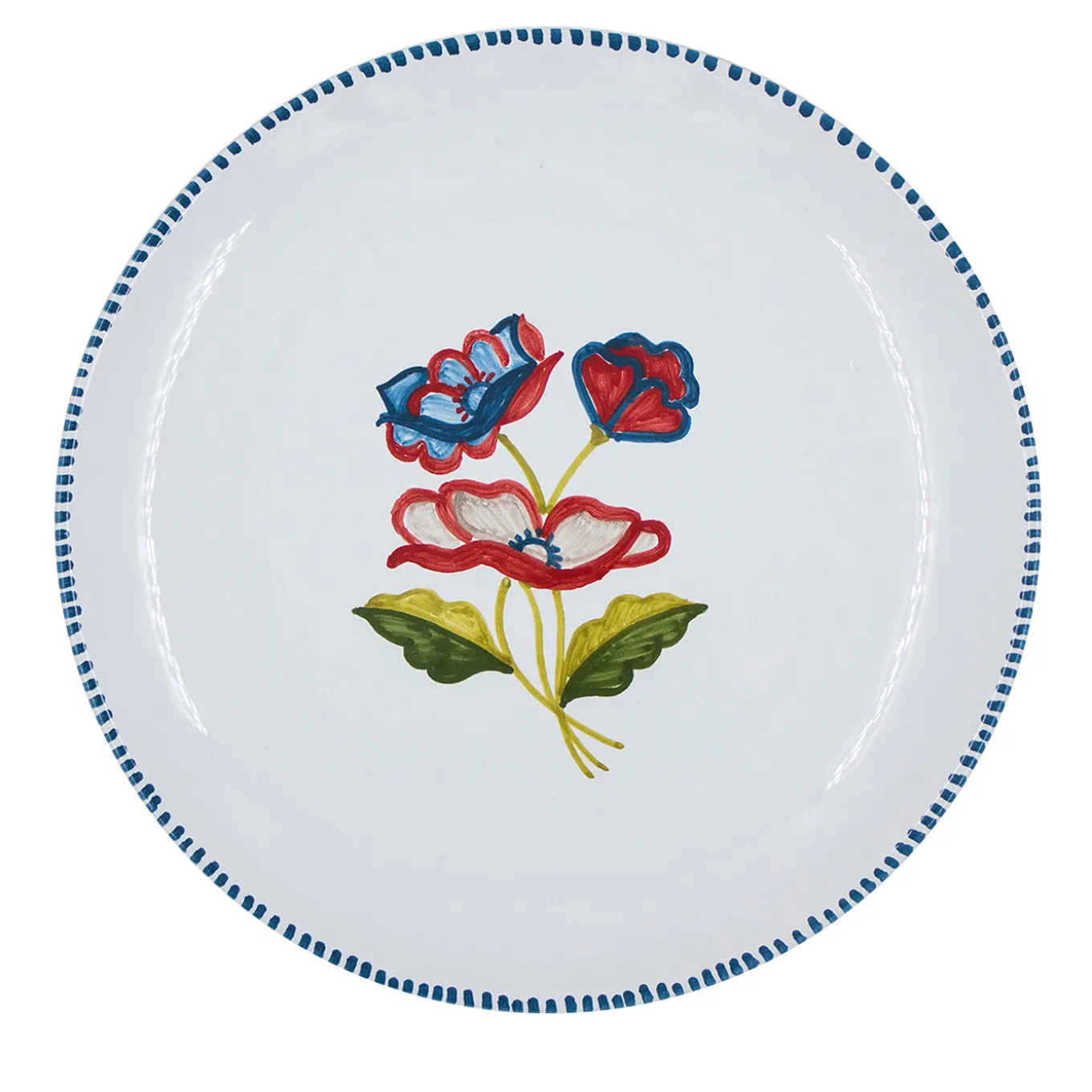 Set di 4 piatti da pane in ceramica blu Gioia