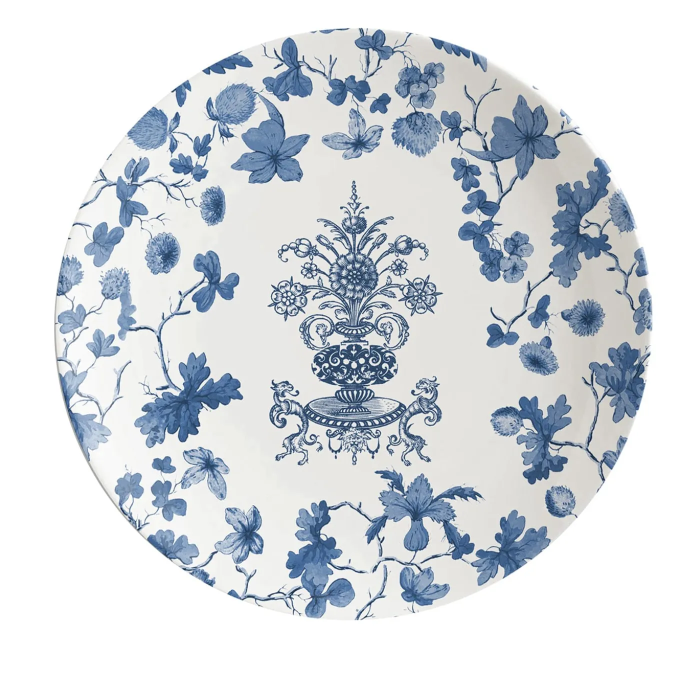Set di 2 piatti da pane in porcellana con piccolo vaso blu #5