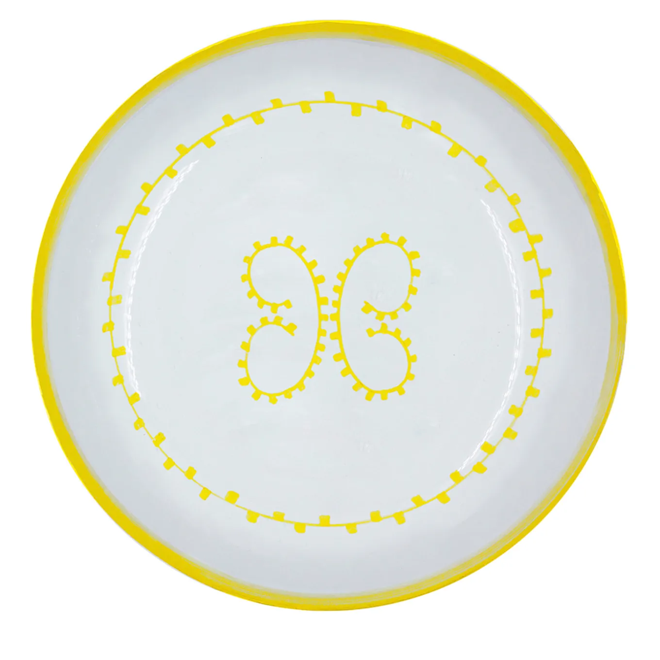 Set di 4 piatti da pane in ceramica gialla Luminaria