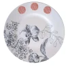 Set di 2 piatti da pane Maria Antonietta nero e rosso