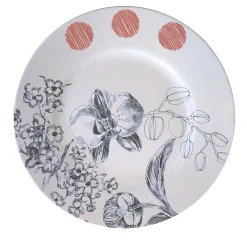 Set di 2 piatti da pane Maria Antonietta nero e rosso
