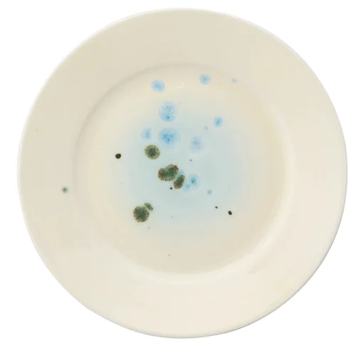 Set di 4 piatti da pane Murrine con bordo giallo