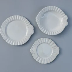 Set di 2 piatti da portata in ceramica bianca Pampelonne