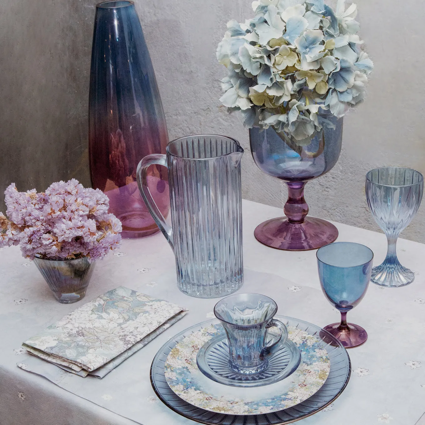 Set di 2 piatti da portata blu Prestige