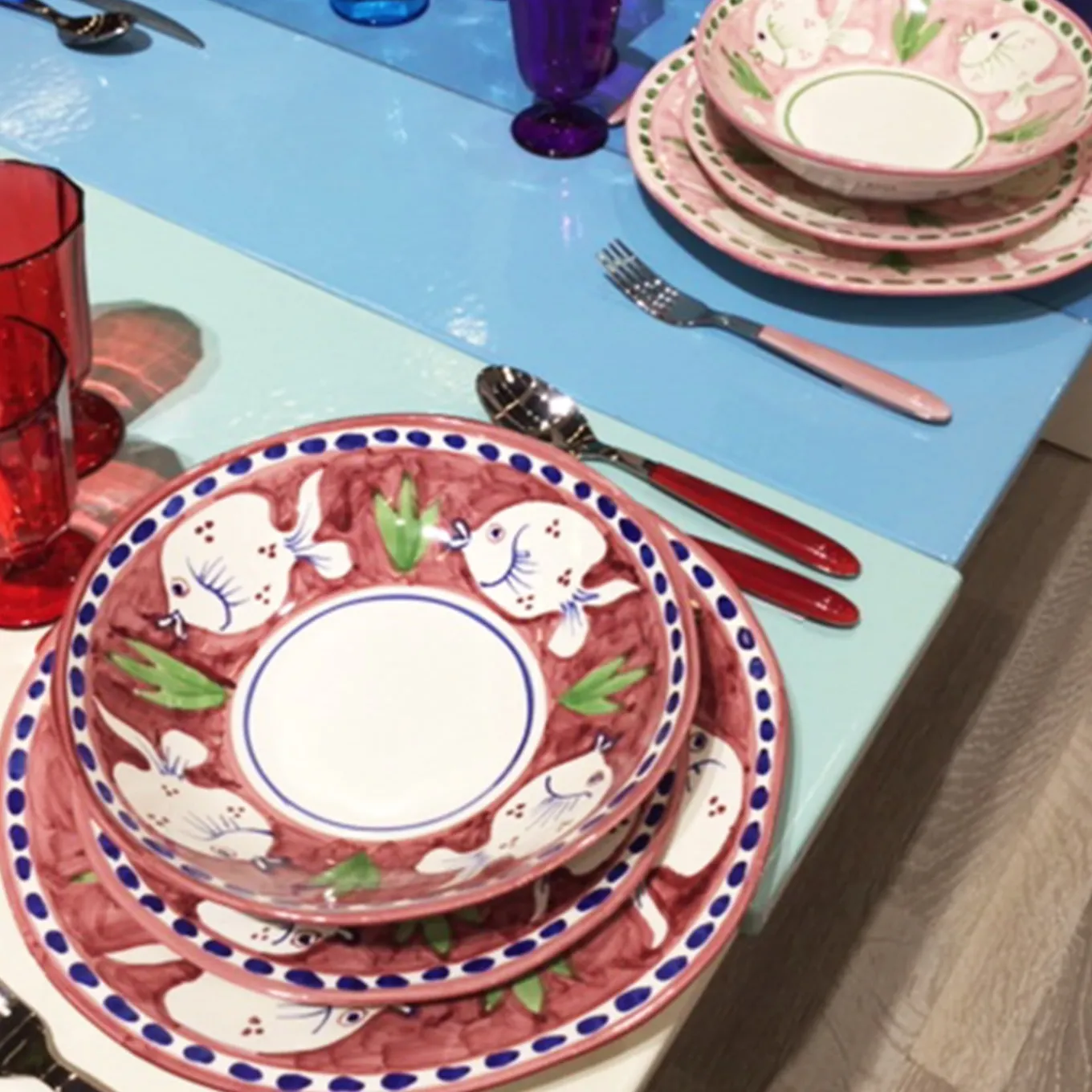 Set di 6 piatti da portata tondi Poseidon 38 cm