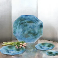 Set di 2 piatti da pranzo grandi Dafne