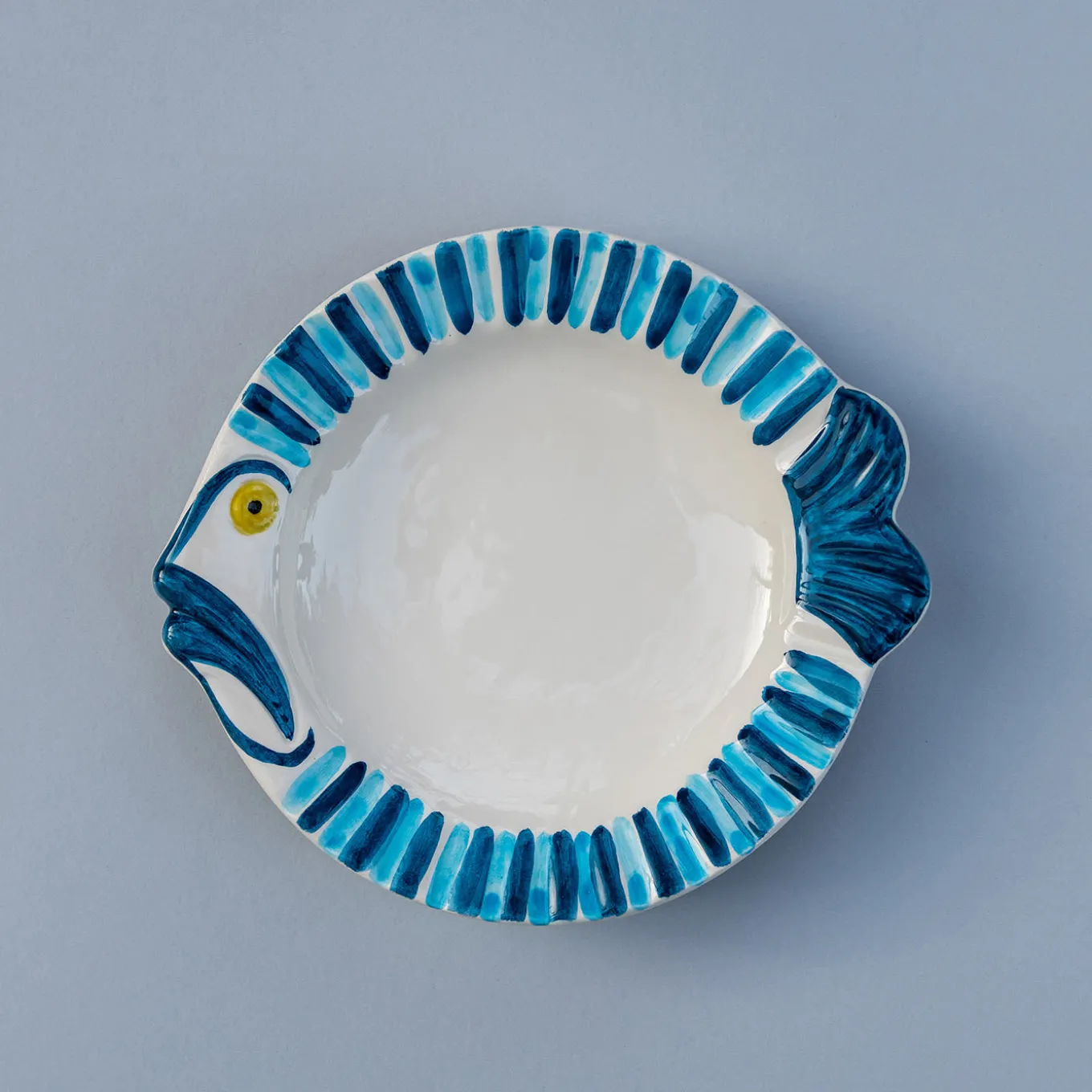Set di 3 piatti da pranzo in ceramica Pampelonne in azzurro