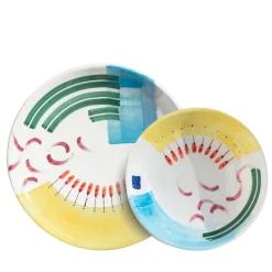 Set di 2 piatti da pranzo e da zuppa Cleopatra