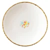 Set di 2 piatti da zuppa bianchi con bordo crepato