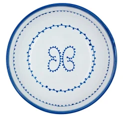 Set di 4 piatti fondi in ceramica blu chiaro Luminaria
