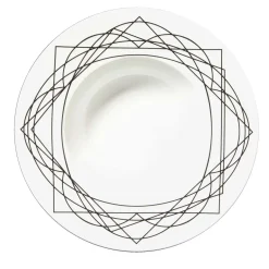 Set di 6 piatti fondi neri Baroqeat di Salvatore Spataro