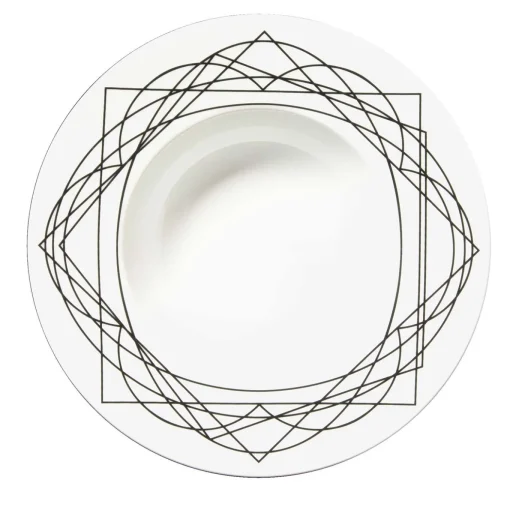 Set di 6 piatti fondi neri Baroqeat di Salvatore Spataro