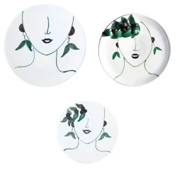 Set di 3 piatti Oliva