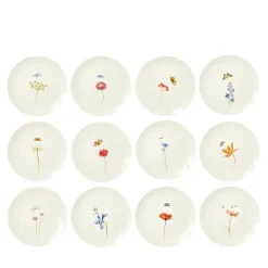 Set di 12 Piatti Piani Bloom