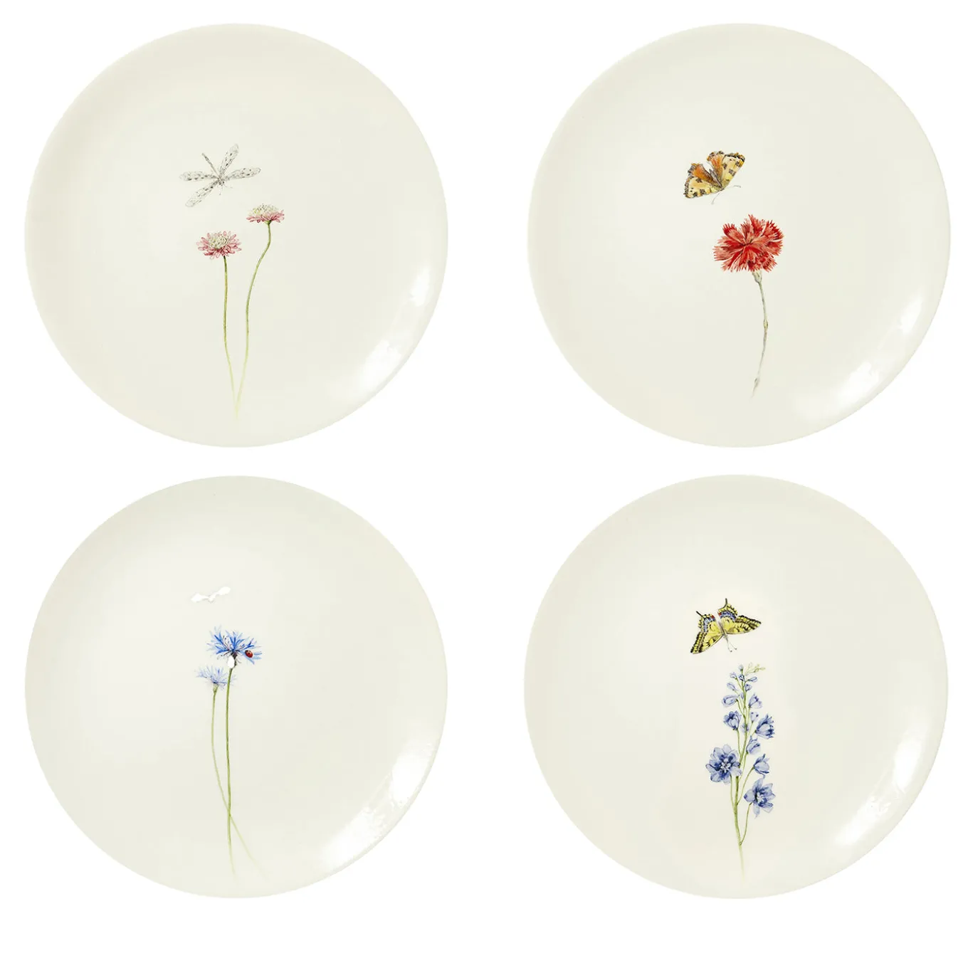 Set di 4 Piatti Piani Bloom #2