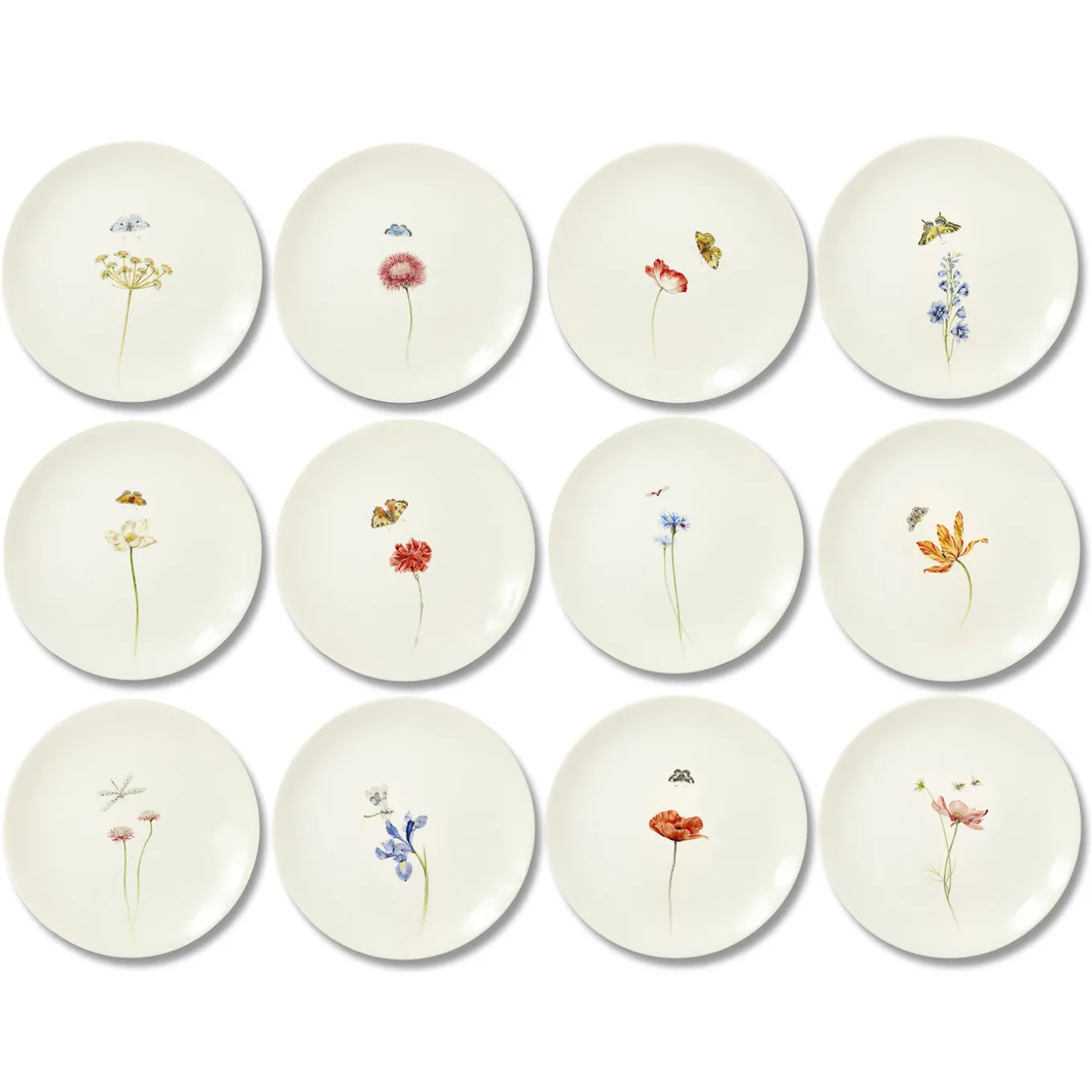 Set di 4 Piatti Piani Bloom #2