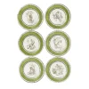 Set di 6 Piatti Piani Scimmie Verdi #2