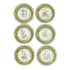 Set di 6 Piatti Piani Scimmie Verdi #1