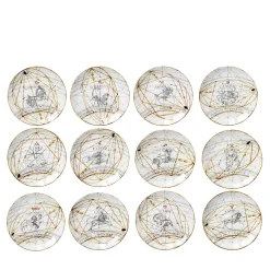 Set di 12 Piatti Piani Zodiaco
