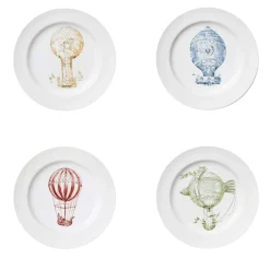 Set di 4 Piattini da Dessert Mongolfiere
