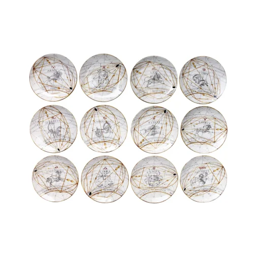 Set di 12 Piattini da Dessert Zodiaco