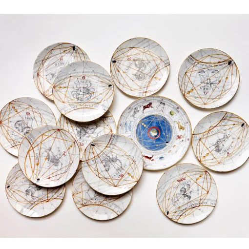 Set di 12 Piattini da Dessert Zodiaco
