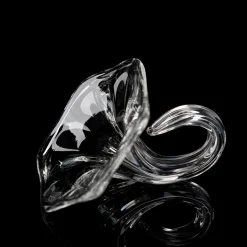 Set di 6 porta tovaglioli in vetro a forma di fiore