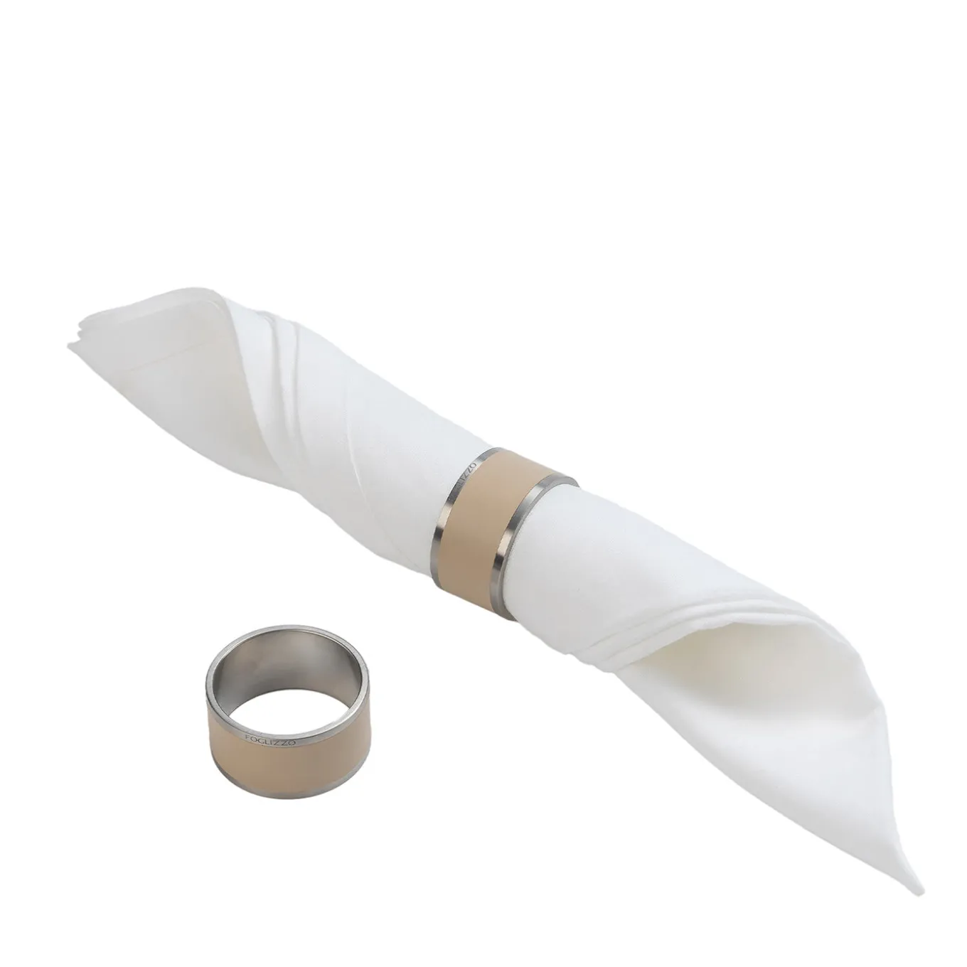 Set di 2 porta tovaglioli Madeleine Cappuccino Beige