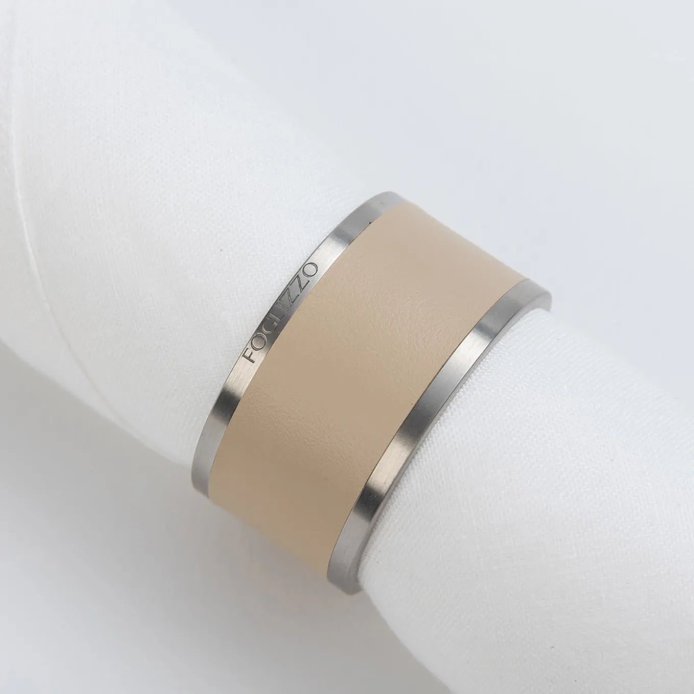 Set di 2 porta tovaglioli Madeleine Cappuccino Beige