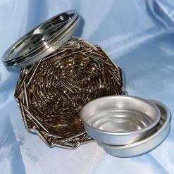 Set di 2 Sottobicchieri in Acciaio Inossidabile a Specchio